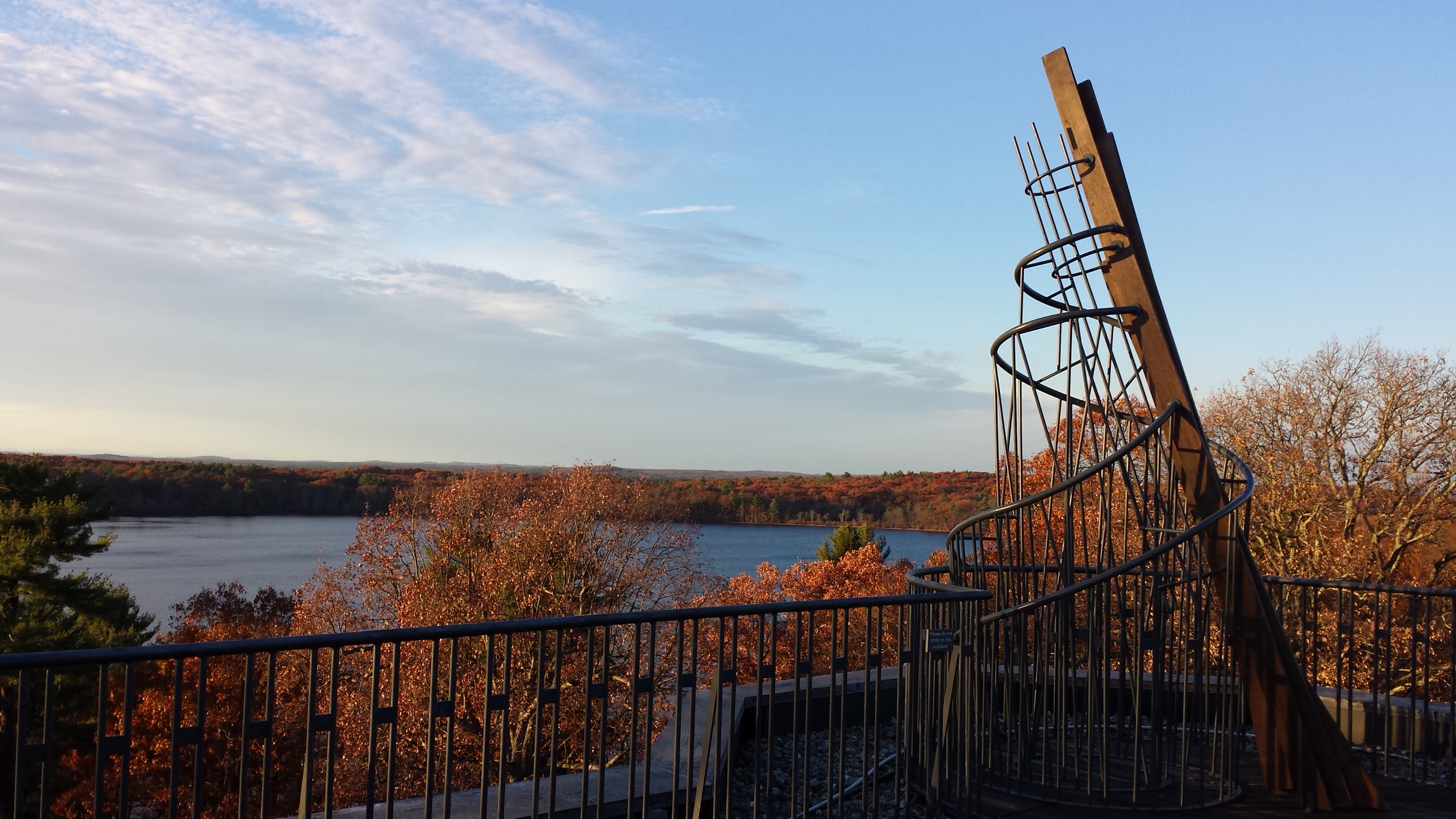 Autum rooftop from the deCordova Sculpture Park Museum.